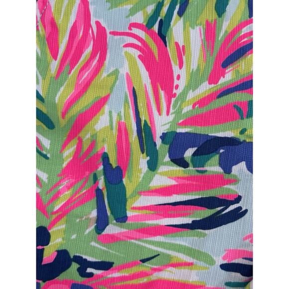 Lilly Pulitzer Callahan Short Size 10 Island Time Floral Neon Palm Print 4" - Picture 8 of 8